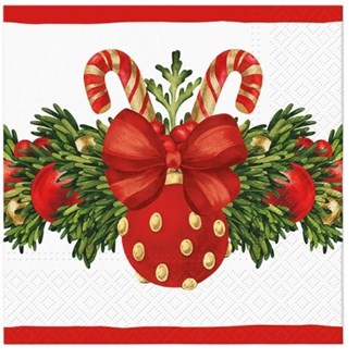 Red Christmas Bauble napkins